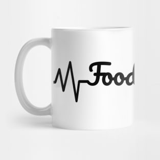 Food Coma Heart Rate Black Mug